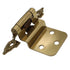 Pair of Hickory Hardware 3/8" Inset Hinges Lancaster Brass Self-Closing P297-LP