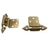Pair of Hickory Hardware 3/8" Inset Hinges Lancaster Brass Self-Closing P297-LP
