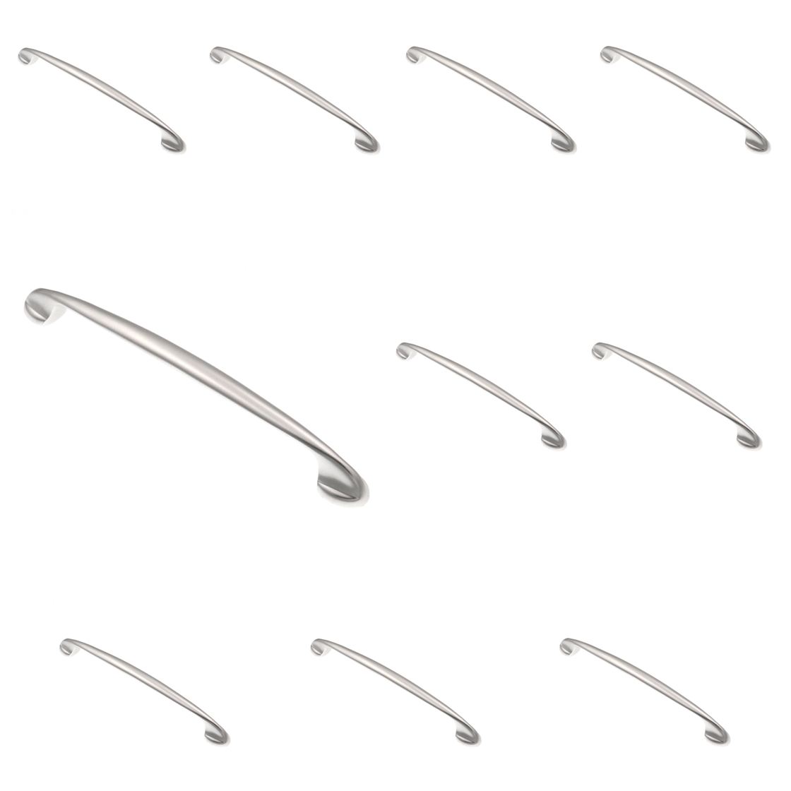 10 Pack Hickory Hardware Altair Silver 160mm Cabinet Handle Pulls P3080-SLV