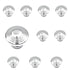 Hickory Hardware Fanfare Cabinet Knob P3103-CH 10 Pack Round Ringed 1 1/4" Chrome
