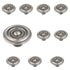 10 Pack Hickory Hardware Guild 1 5/8" Flat Nickel Round Disc Cabinet Knob P3150-FN