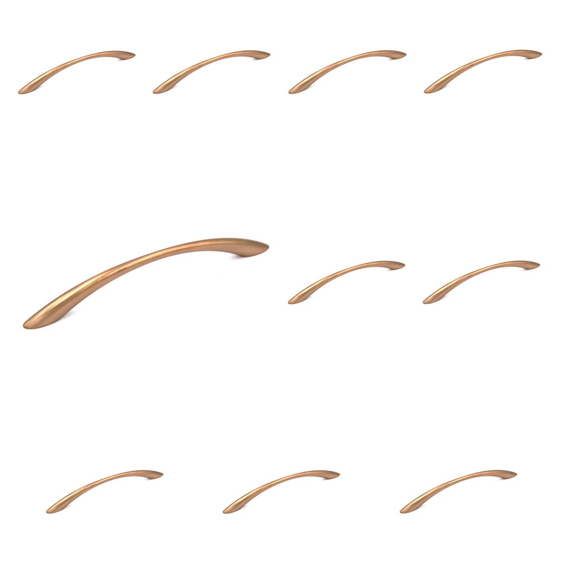 10 Pack Hickory UltraMod P3222-SRG Satin Rose Gold 6 1/4" (160mm)cc Handle Pull