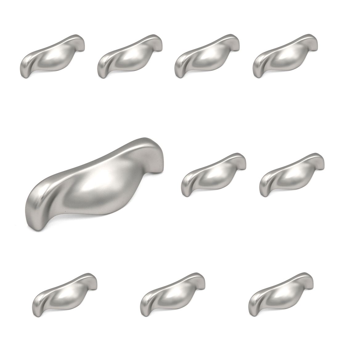 10 Pack Hickory Triomphe P3345-FN Flat Nickel 3", 3 3/4" (96mm), 5" (128mm)cc Cup Pulls