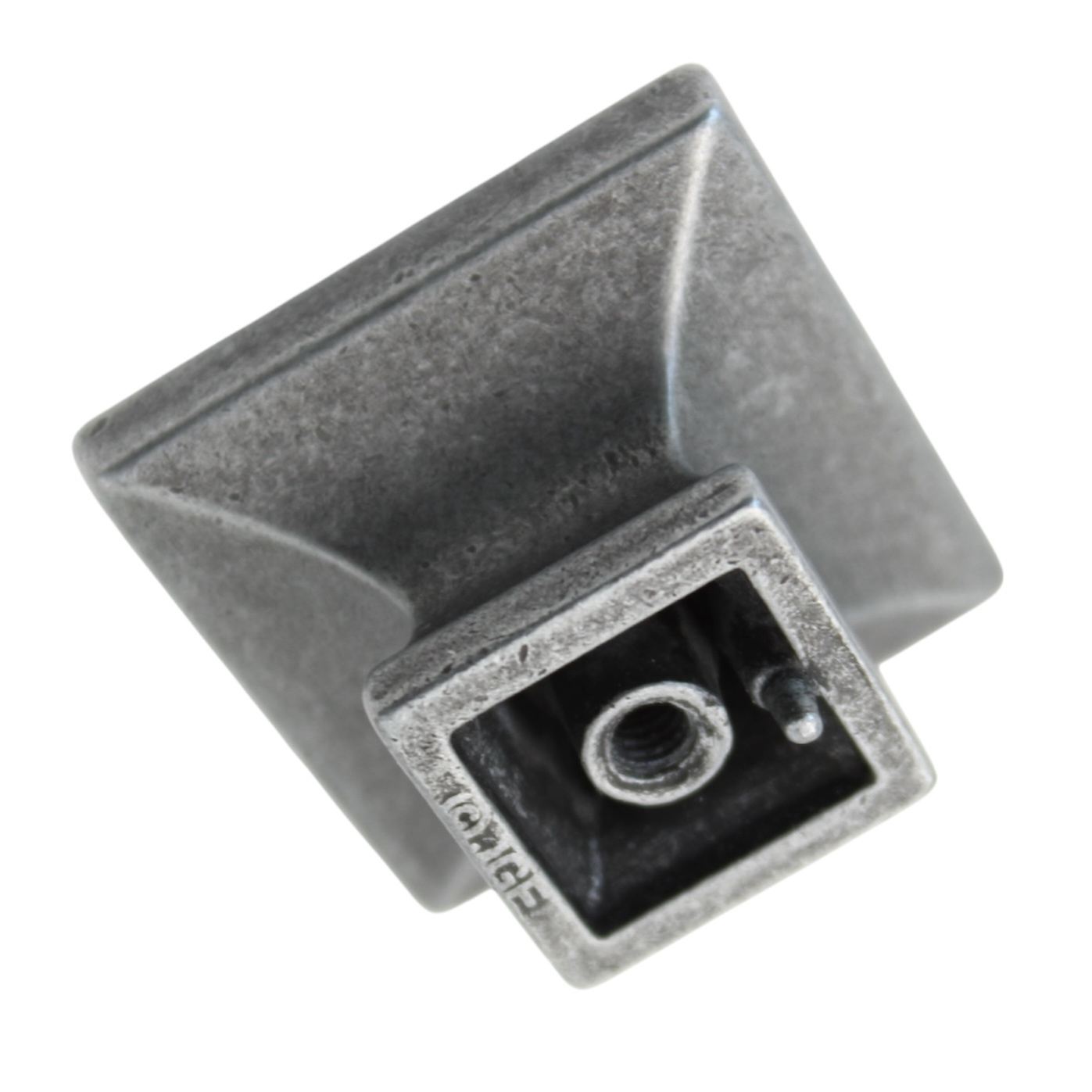Warwick Extensisty Weathered Nickel 1 1/4" Square Cabinet Knob P3428-WN