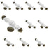 10 Pack Hickory Hardware Callis Country 3 1/2" Wrought Brass and White T-Bar Cabinet Knob P3660-WRBWGC