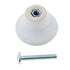 Liberty Ceramic White Pink Ceramic Flower 1 5/16" Knob P40011H-W-C7