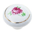 Liberty Ceramic White Pink Ceramic Flower 1 5/16" Knob P40011H-W-C7