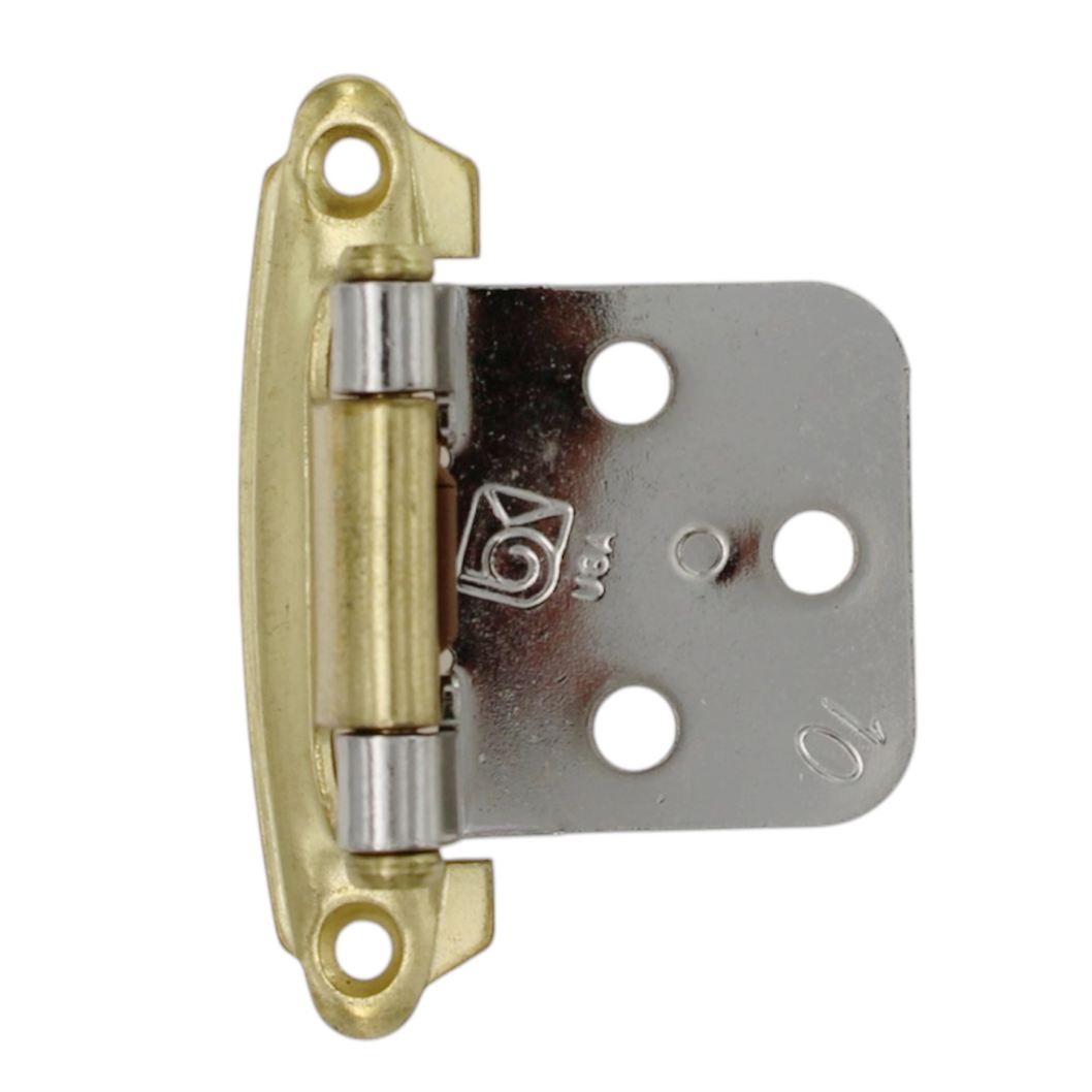 1 Pair Belwith P50010F-PBCH Chrome, Polished Brass Self-Closing Cabinet Hinges