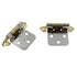 1 Pair Belwith P50010F-PBCH Chrome, Polished Brass Self-Closing Cabinet Hinges