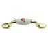 Liberty Brainerd 3" Ctr Polished Brass Cabinet Pull White Center Pink Rose 69424