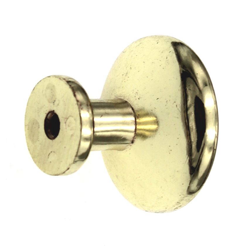 Pack of 25 P50162-PBW-C Polished Brass 1 1/4" Cabinet Knob White Center Liberty