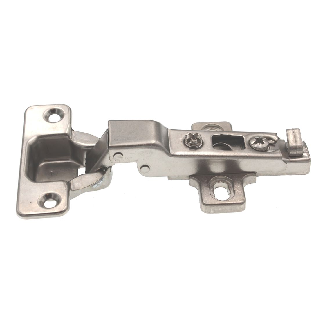 Hickory Nickel Slide-on 100 deg. Half Overlay Concealed Euro Hinge P5110-14