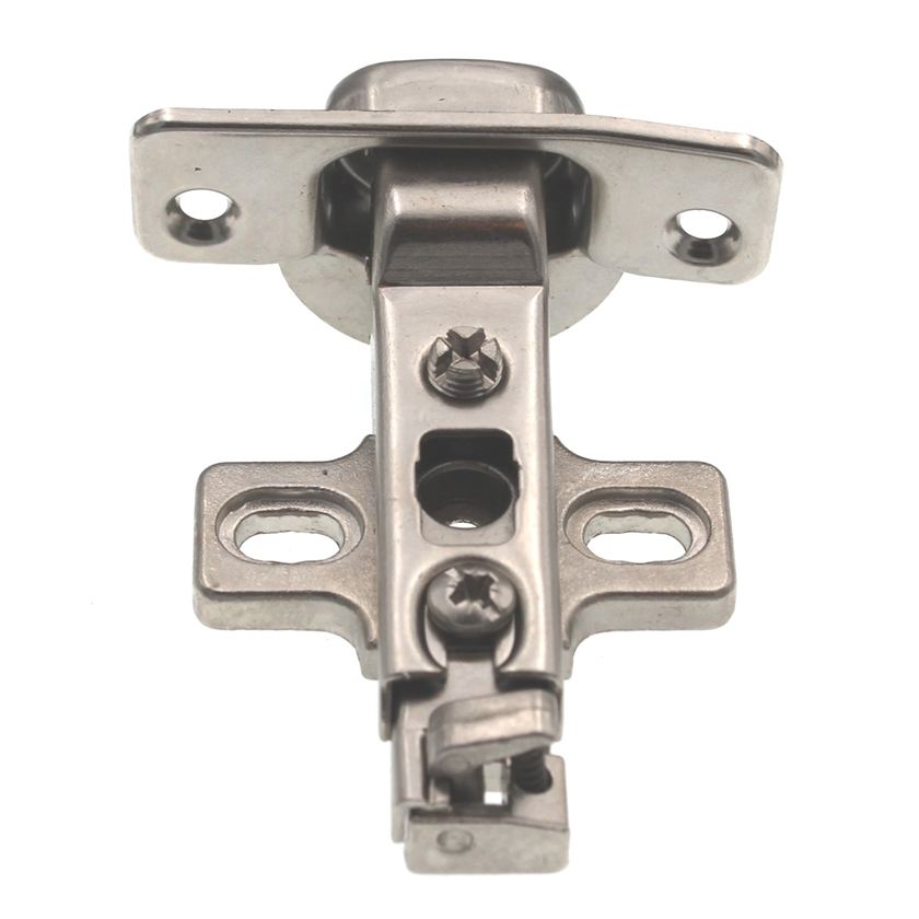 Hickory Nickel Slide-on 100 deg. Half Overlay Concealed Euro Hinge P5110-14