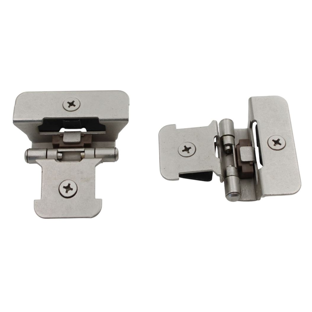 Hickory Hardware 2 Double Demountable Hinges 1/4" Overlay Satin Nickel P5311-SN