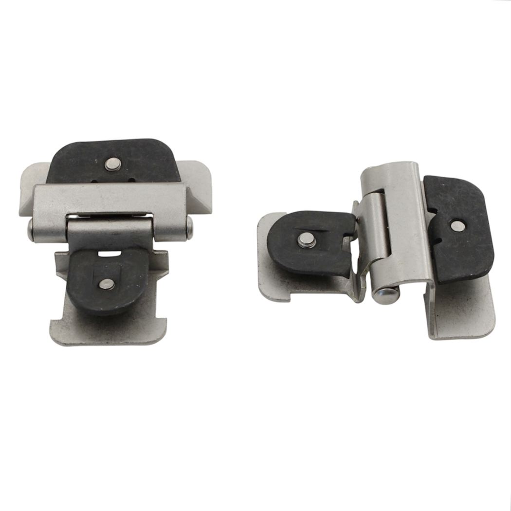 Hickory Hardware 2 Double Demountable Hinges 1/4" Overlay Satin Nickel P5311-SN