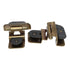 Pair Hickory Hardware Double Demountable Hinge 3/8" Inset Antique Brass P5312-AB