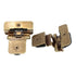 Pair Hickory Hardware Double Demountable Hinge 3/8" Inset Antique Brass P5312-AB