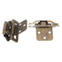Pair of Hickory Antique Brass Partial Wrap 3/8" Inset, 1/4" Overlay Hinges P61030F-AB