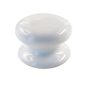 P6106-W White 1 1/2" Porcelain Cabinet Knob Pull with Backplate Belwith Country