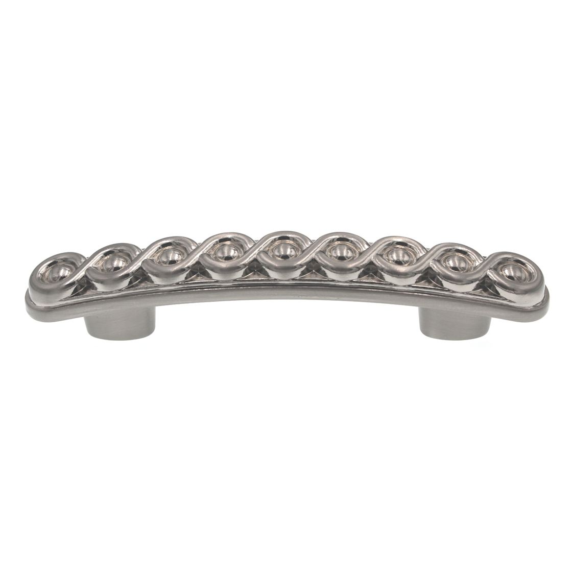 Hickory Hardware Grecian Revival Satin Nickel Cabinet  3", 3 3/4" (96mm)cc Handle Pull P7354-SN