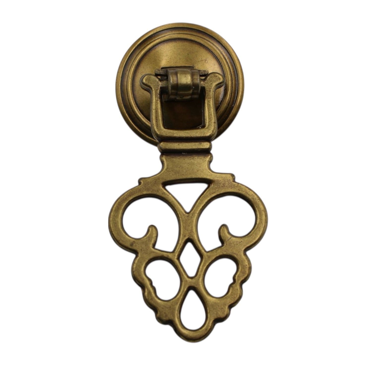 Belwith Queen Anne Lancaster Brass 2 1/2" Lace Cabinet Ring Pull P8005-LP