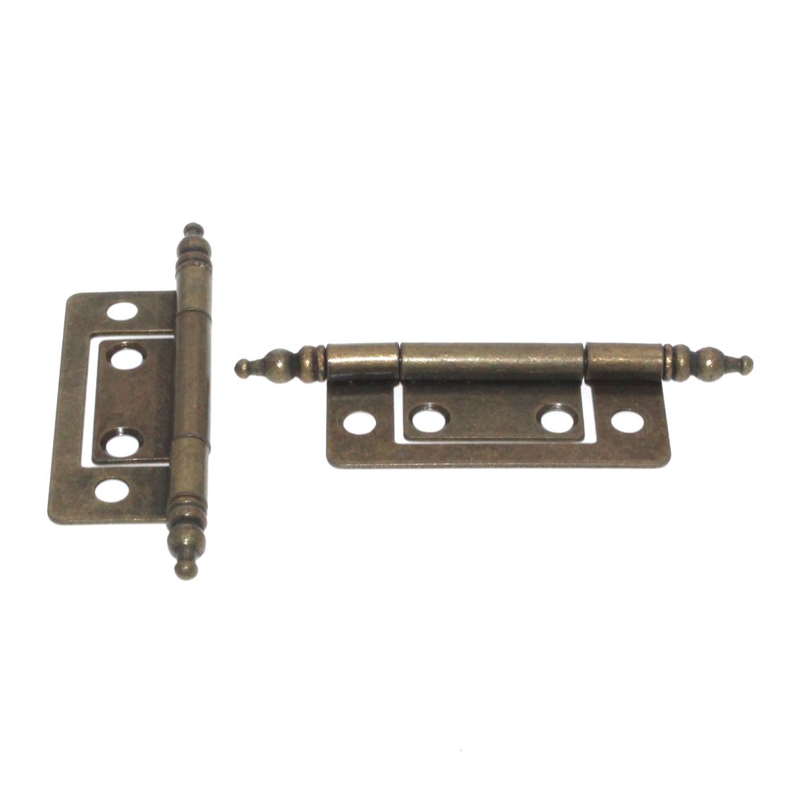 Hickory Hardware Self Mortise 2" Minaret Cabinet Hinges Antique Brass P8294-AB