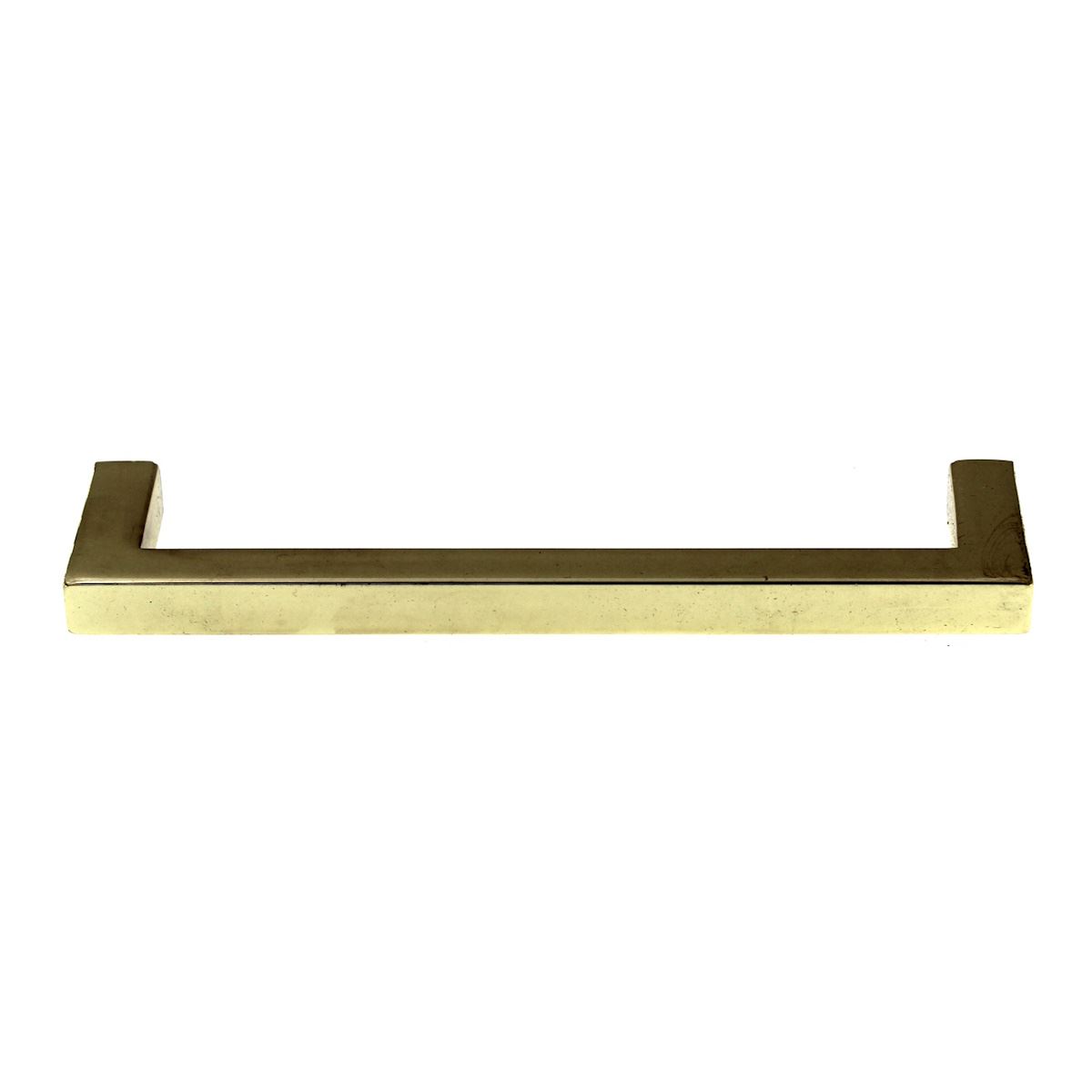 Pride Modern Square Cabinet Bar Pull 5" (128mm) Ctr Polished Brass P87227-PB