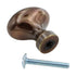 Solid Brass Sherwood Antique Brass 1 1/4" Oval Cabinet Knob P9175-07