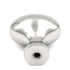Keeler Power and Beauty Bright Nickel Oval 1 1/4" Solid Brass Cabinet Knob P9175-14