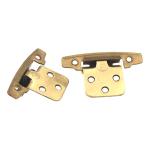Pair of Hickory Hardware P9296 Solid Brass Self-Closing Flush Cabinet Hinges