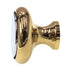 Keeler Milan Polished Brass & Polished Chrome Round Flat Top 1 1/4" Solid Brass Cabinet Knob P9805