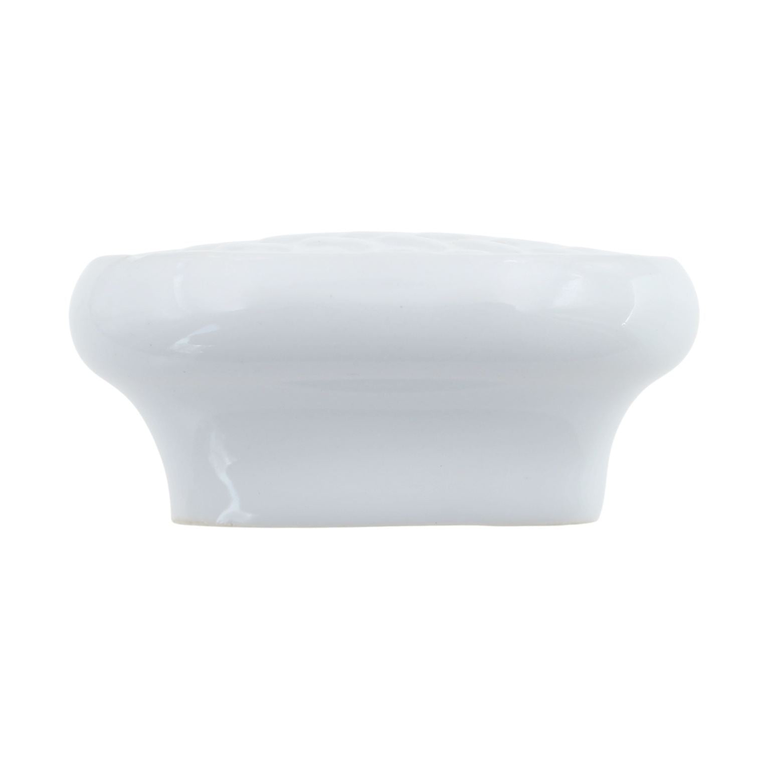 10 Pack Hickory English Cozy PA0315-W Basket Weave White 2" Oval Cabinet Knobs