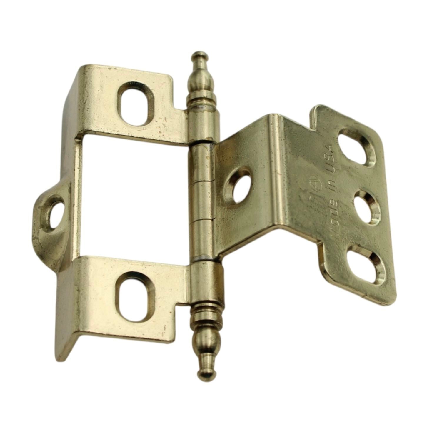 Amerock Polished Brass Inset Hinge 3/4" Frame 9/16" Door Minaret Tip PK3175RM-PB