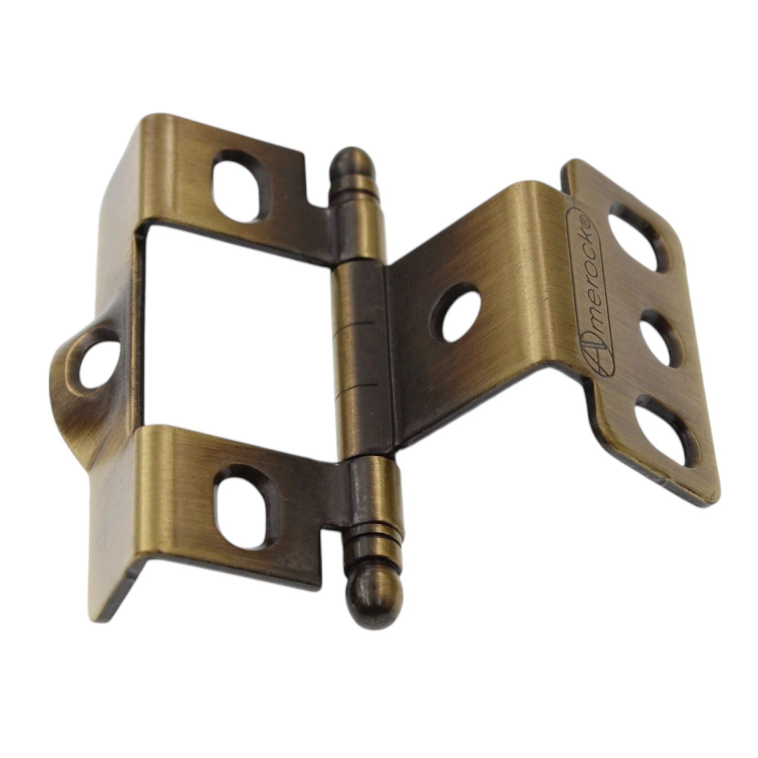 Amerock Antique English Full Inset Hinge 3/4" Full Wrap Ball Tip PK3175TB-AE