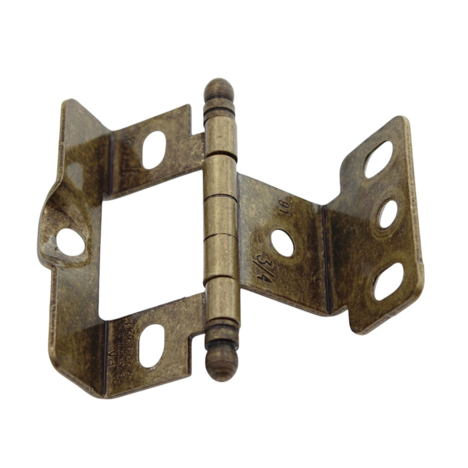 Amerock Burnished Brass Full Inset Hinge 3/4" Full Wrap Ball Tip PK3175TB-BB