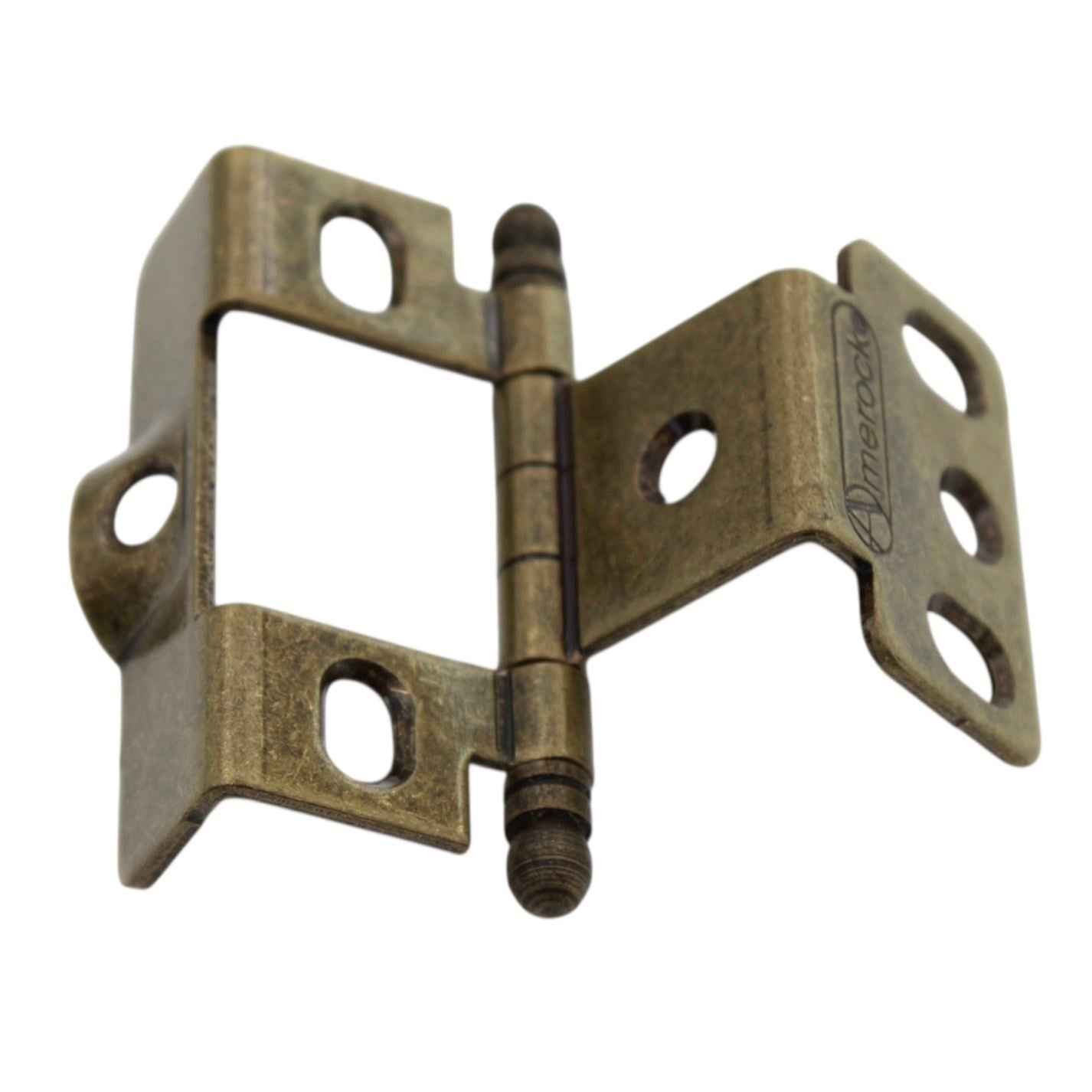 Amerock Burnished Brass Full Inset Hinge 3/4" Full Wrap Ball Tip PK3175TB-BB