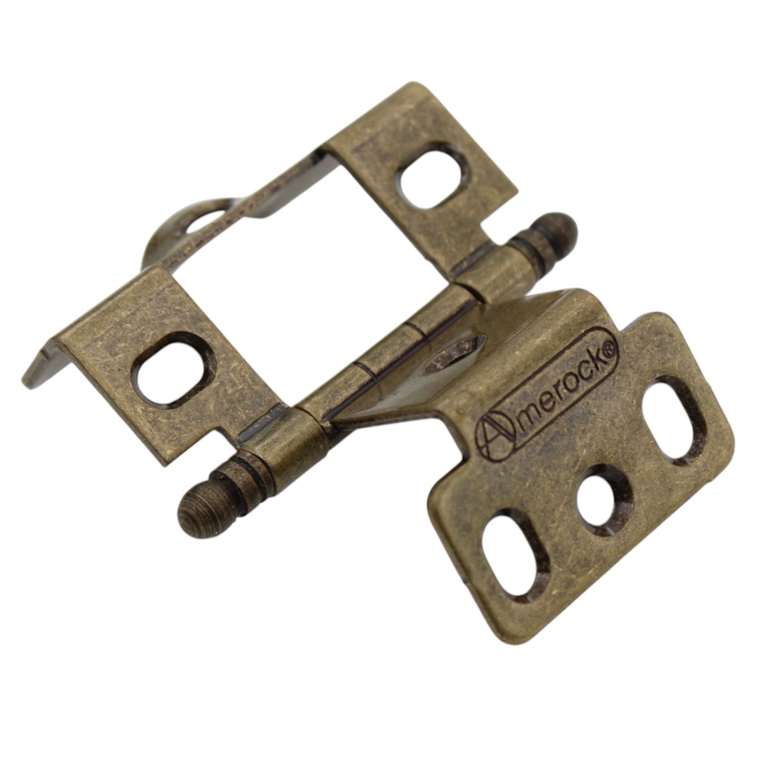 Amerock Burnished Brass Full Inset Hinge 3/4" Full Wrap Ball Tip PK3175TB-BB