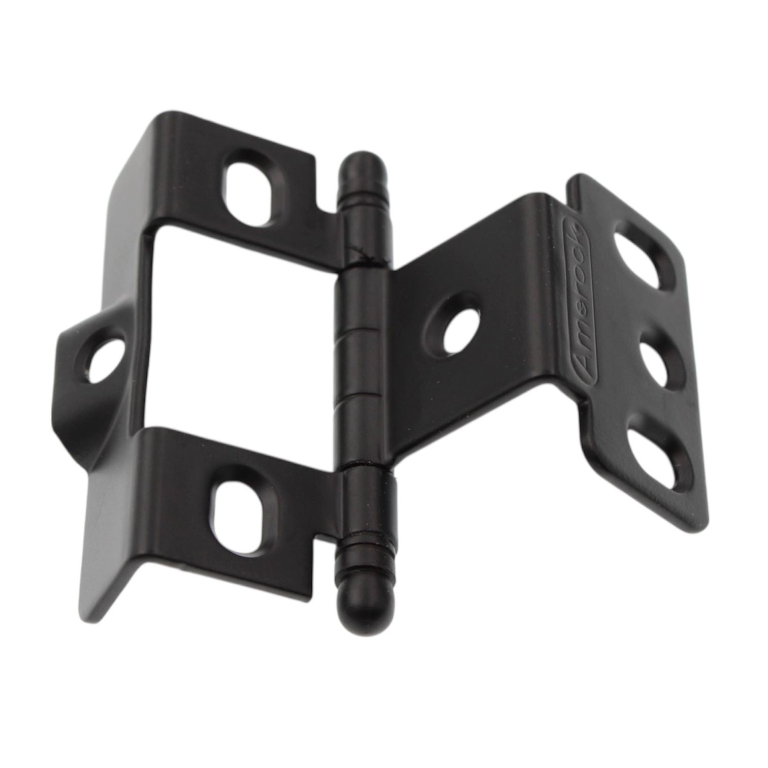 Amerock 3/4" Full Inset Wrap Hinge Matte Black Ball Tip PK3175TBFB