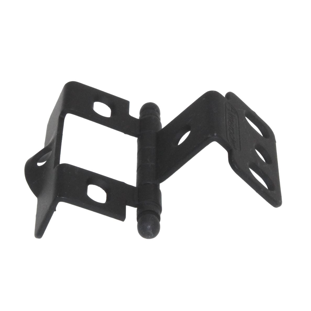 Amerock 3/4" Full Inset Wrap Hinge Matte Black Ball Tip PK3175TBFB