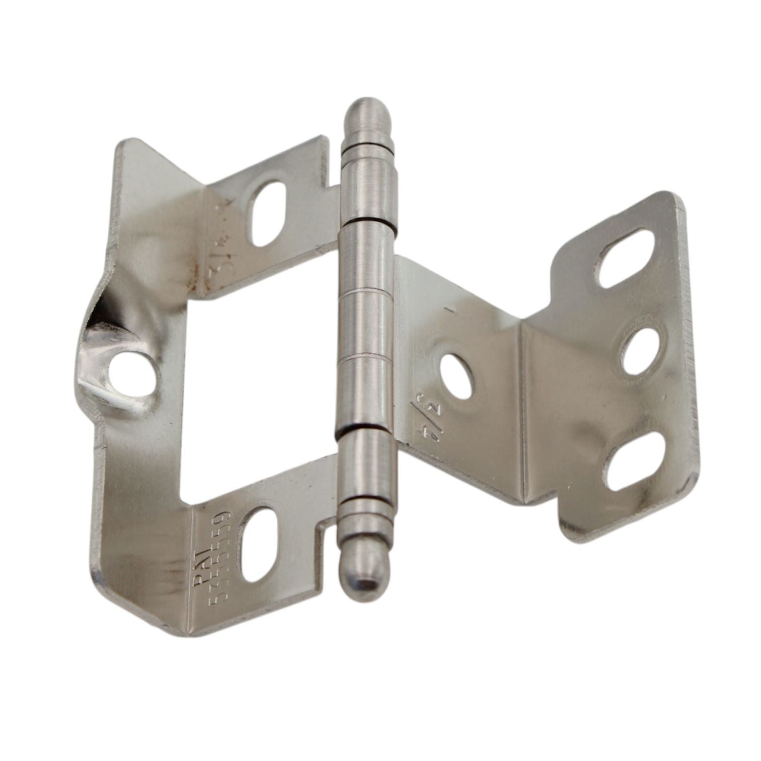 Amerock Sterling Nickel Full Inset Hinge 3/4" Full Wrap Ball Tip PK3175TB-G9