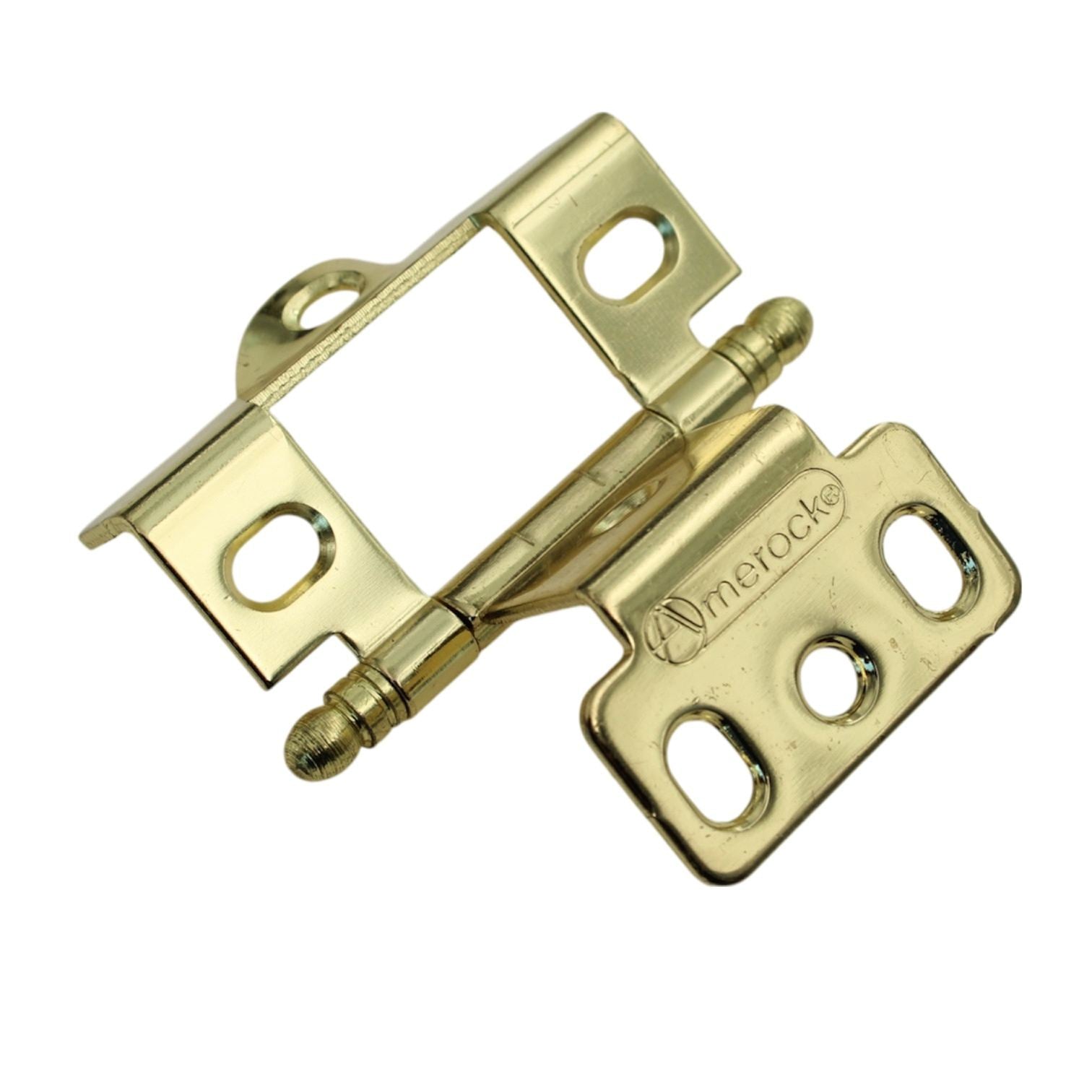 Amerock Polished Brass Full Inset Hinge 3/4" Full Wrap Ball Tip PK3175TB-PB