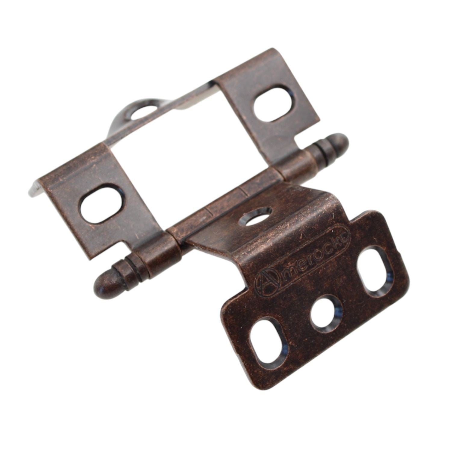 Amerock Rustic Bronze Full Inset Hinge 3/4" Full Wrap Ball Tip PK3175TB-RBZ