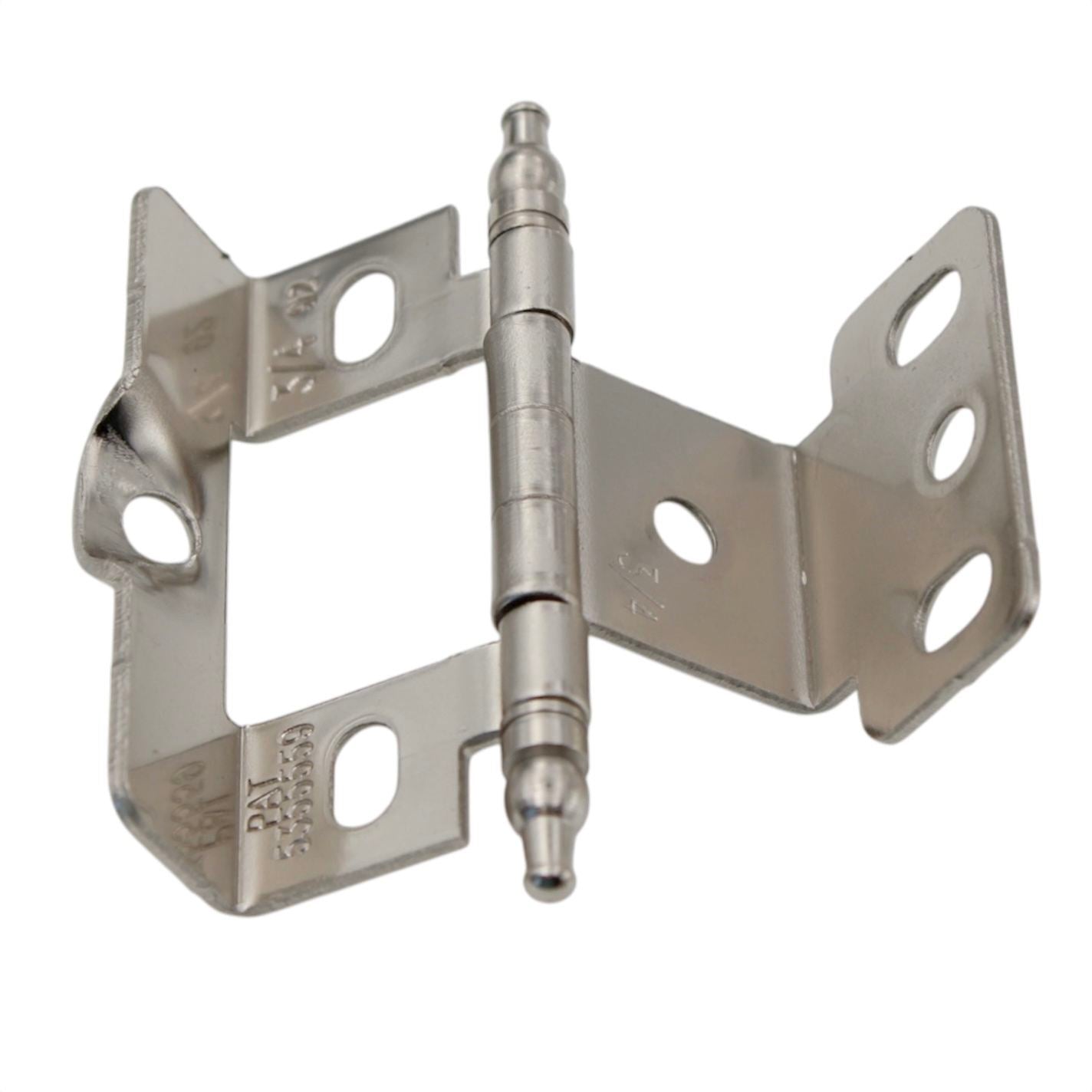 Amerock Nickel 3/4 Inch Inset Cabinet Hinge Full Wrap, Minaret Tip PK3175TMG9