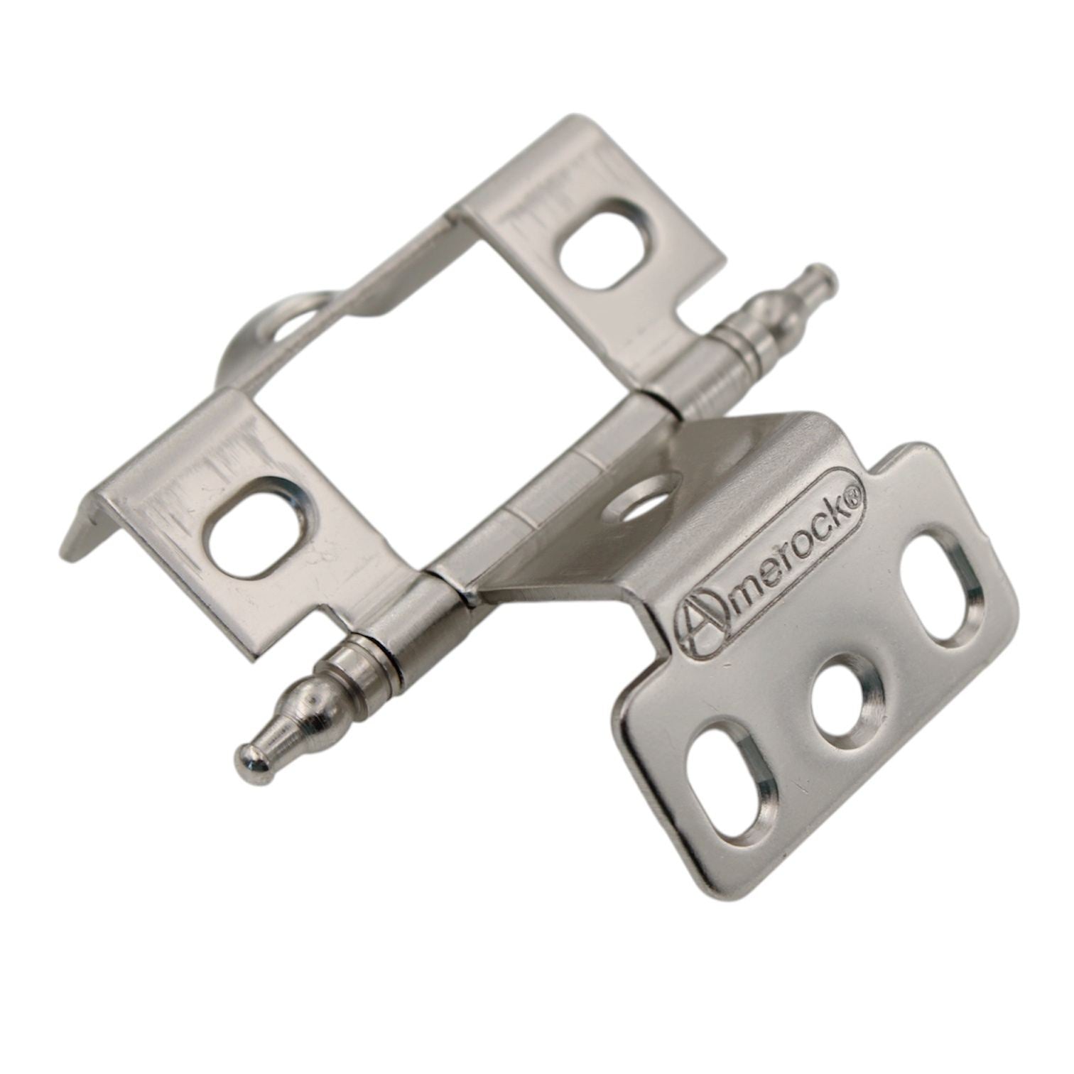 Amerock Nickel 3/4 Inch Inset Cabinet Hinge Full Wrap, Minaret Tip PK3175TMG9
