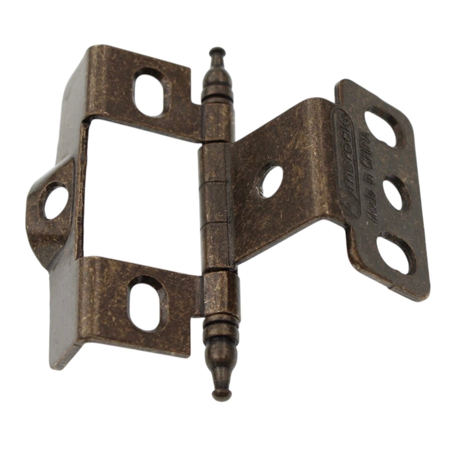 Amerock 3/4" Full Inset Wrap Hinge Burnished Brass Minaret Tip PK3175TMBB