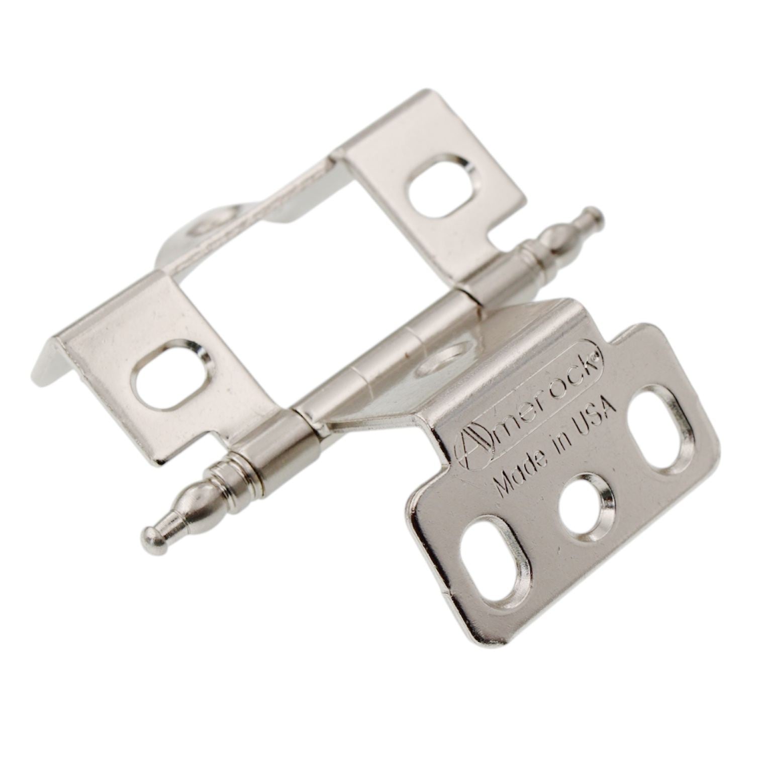 Amerock Sterling Nickel Inset Cabinet Hinge Full Wrap, Minaret Tip PK3175TMG9