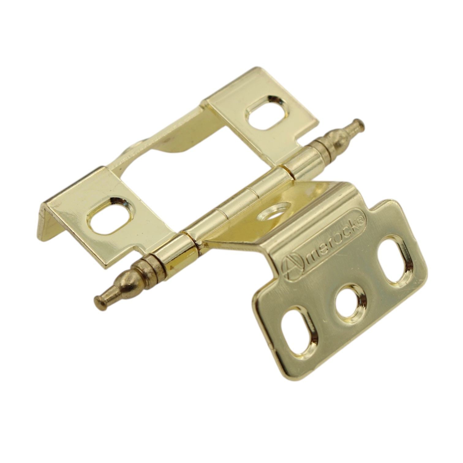 Amerock Polished Brass Full Inset Hinge 3/4" Full Wrap Minaret Tip PK3175TM-PB
