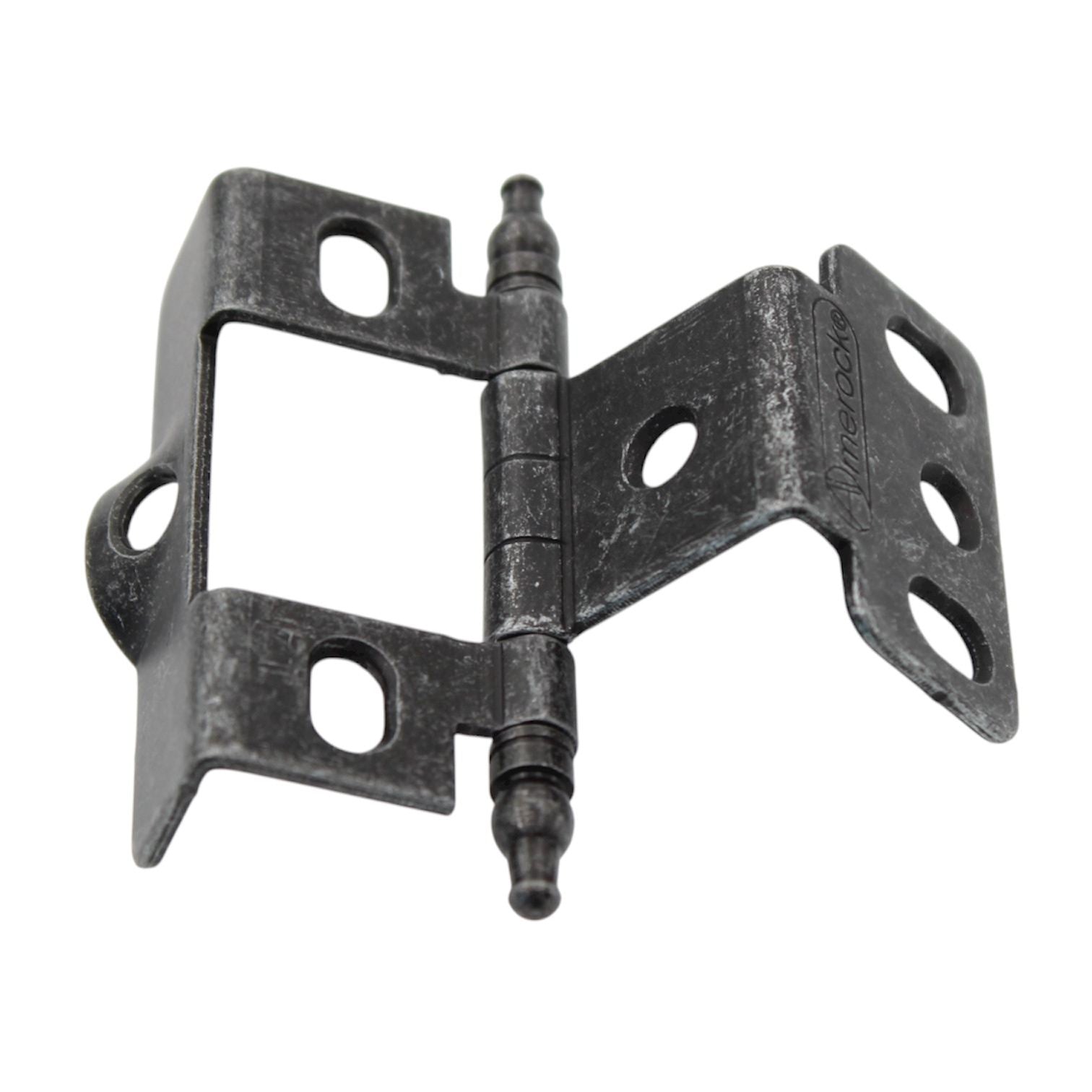 Amerock Wrought Iron Full Inset Hinge 3/4" Full Wrap Minaret Tip PK3175TM-WI