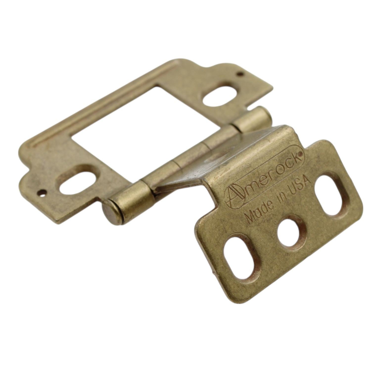Amerock Burnished Brass Full Inset Partial Wrap Hinge 3/4" Thick Door PK3180T-BB