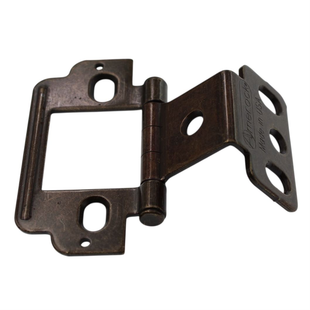 Amerock Dark Antique English Full Inset Partial Wrap Hinge 3/4" Door PK3180T-DAE